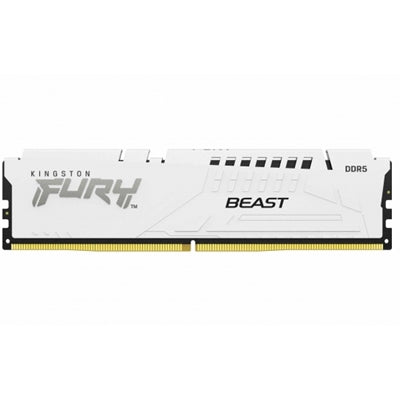 Kingston FURY Beast (KF560C36BWE2-16) 16GB System Memory, 6000MT/s, DDR5, CL36, DIMM, White Kingston FURY Beast (KF560C36BWE2-16) 16GB System Memory, 6000MT/s, DDR5, CL36, DIMM, White